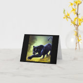 Zwarte panter (11) Wilde kat Kaart (Gele Bloem)