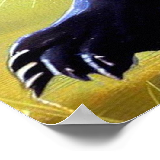 Zwarte panter (11) Wilde kat Poster (Hoek)