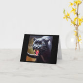 Zwarte panter (12) Wilde kat Kaart (Gele Bloem)