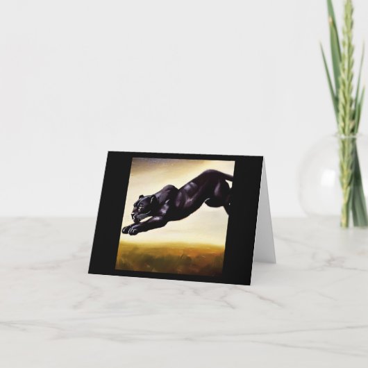 Zwarte panter (1) Wilde kat Kaart (Voorkant)