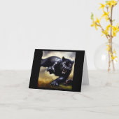 Zwarte panter (2) Wilde kat Kaart (Gele Bloem)