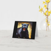 Zwarte panter (3) Wilde kat Kaart (Gele Bloem)