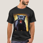 Zwarte panter (3) Wilde kat T-shirt (Voorkant)