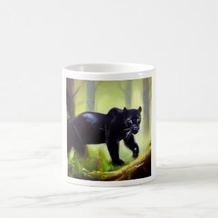 Zwarte panter (4) Wilde kat Koffiemok