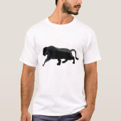 Zwarte Panter Abstract Vloeibare Kunst Aquarel Kat T-shirt (Voorkant)