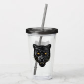 Zwarte Panter Acryl Drinkbeker (Achterkant)