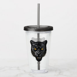 Zwarte Panter Acryl Drinkbeker
