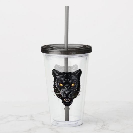 Zwarte Panter Acryl Drinkbeker (Voorkant)