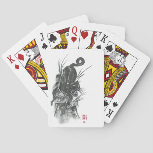 Zwarte Panter-afbrekende Art-afspeelkaarten Pokerkaarten