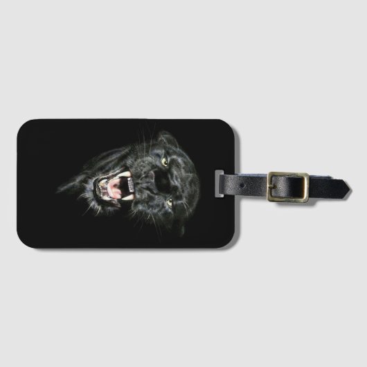 Zwarte panter bagagelabel (Voorkant (horizontaal))