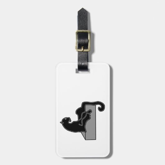 zwarte panter bagagelabel (Voorkant verticaal)