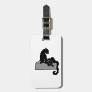 zwarte panter bagagelabel