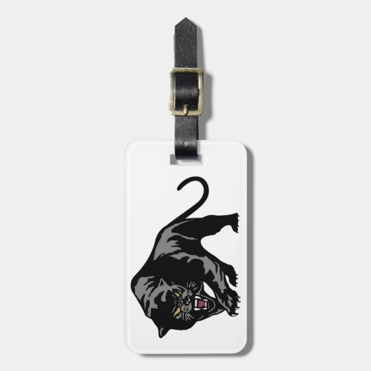 Zwarte panter bagagelabel (Voorkant verticaal)
