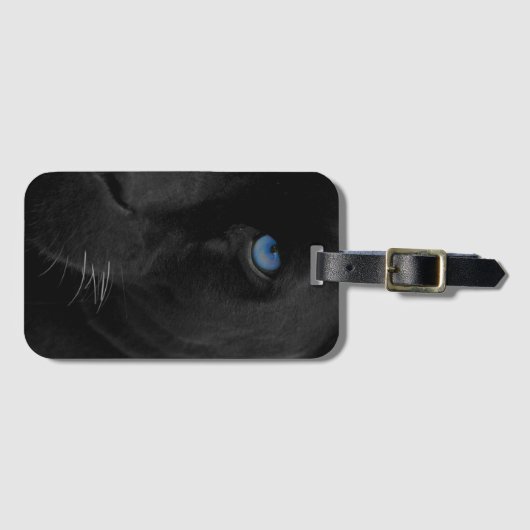 Zwarte panter bagagelabel (Voorkant (horizontaal))