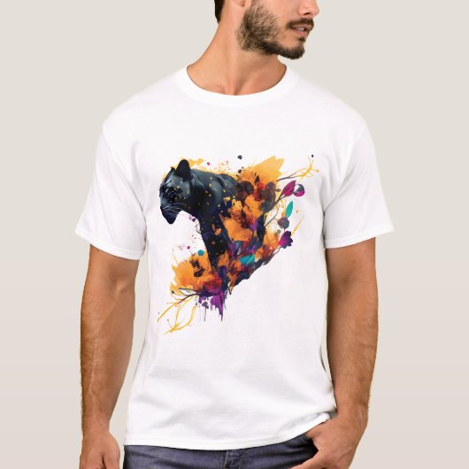 Zwarte Panter Beest Aan T-shirt (Voorkant)