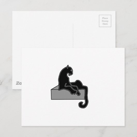 zwarte panter briefkaart (Voorkant / Achterkant)
