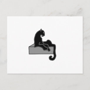 zwarte panter briefkaart