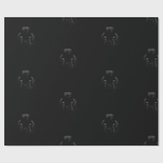 Zwarte panter cadeaupapier (Vlak)