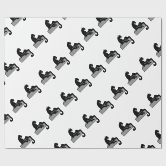 zwarte panter cadeaupapier (Vlak)