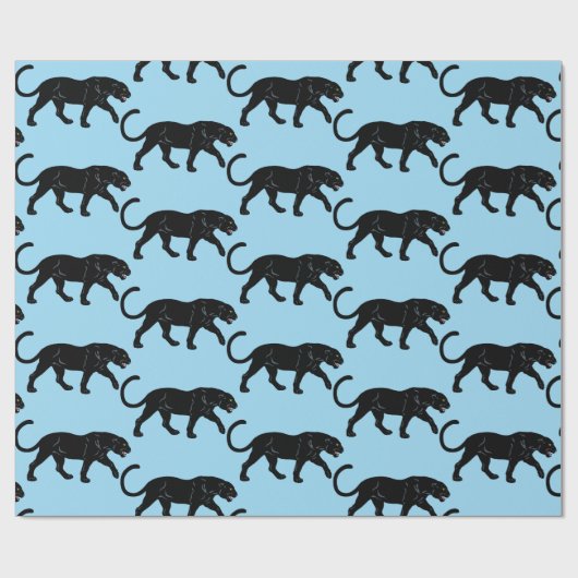 zwarte panter cadeaupapier (Vlak)