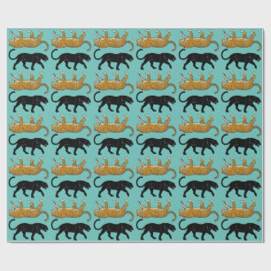 zwarte panter cadeaupapier