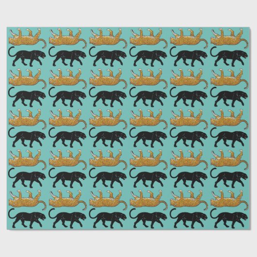 zwarte panter cadeaupapier (Vlak)