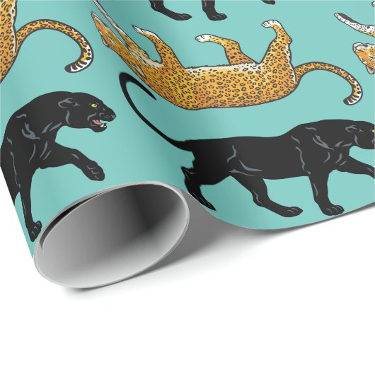 zwarte panter cadeaupapier (Rol Hoek)