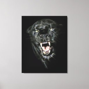 Zwarte panter canvas afdruk
