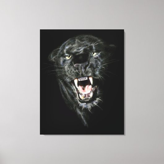 Zwarte panter canvas afdruk (Voorkant)