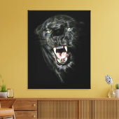 Zwarte panter canvas afdruk (Insitu (Woonkamer))