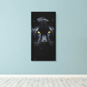 Zwarte Panter Canvas Afdruk (Insitu (Houten vloer))