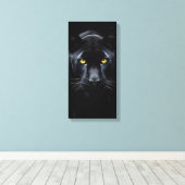 Zwarte Panter Canvas Afdruk (Insitu (Houten vloer))