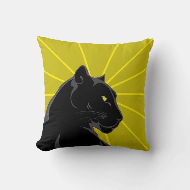 Zwarte Panter, Dier Worp Kussen (Voorkant)