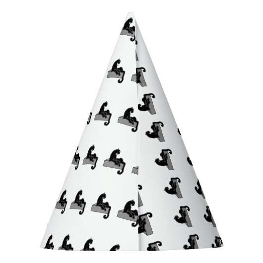 zwarte panter feesthoedjes (Achterkant)