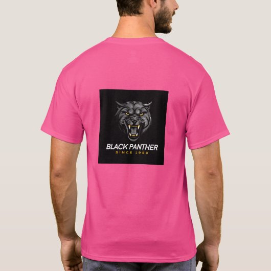Zwarte Panter Fierce Grafische T-Shirt (Achterkant)
