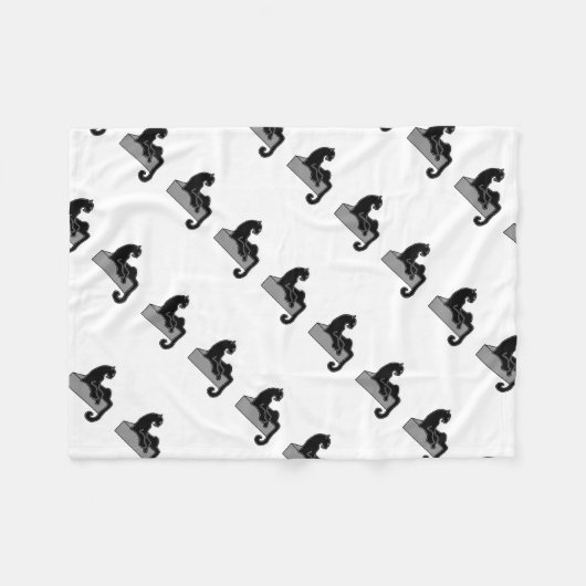zwarte panter fleece deken (Voorkant (Horizontaal))