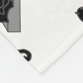 zwarte panter fleece deken (Hoek)