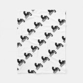 zwarte panter fleece deken (Voorkant)