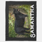 Zwarte panter fleece deken (Voorkant)
