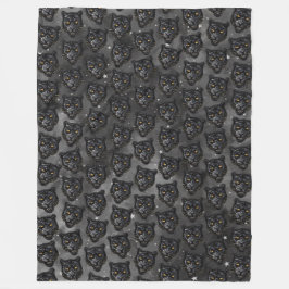 Zwarte Panter Fleece Deken