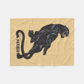 zwarte panter fleece deken (Voorkant (Horizontaal))