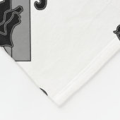 zwarte panter fleece deken (Hoek)