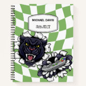 Zwarte Panter Gamer Die Een Videogame Controller V Notitieboek (Voorkant)