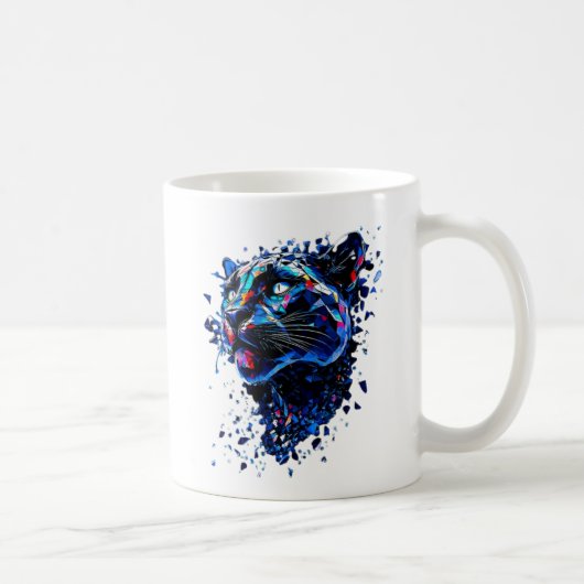 Zwarte panter-gestileerde mug koffiemok (Rechts)