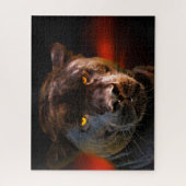 Zwarte Panter Grote Katachtigen. Legpuzzel (Verticaal)