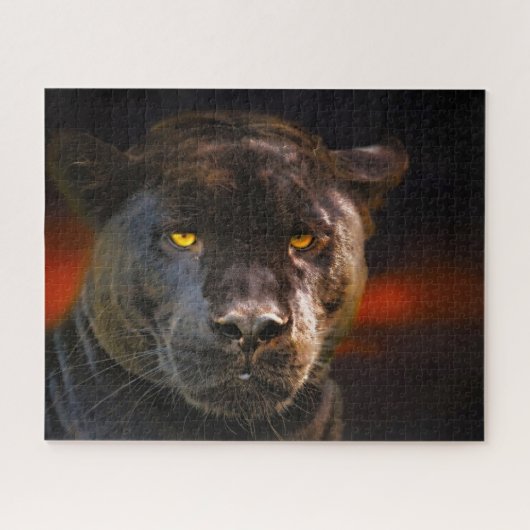 Zwarte Panter Grote Katachtigen. Legpuzzel (Horizontaal)