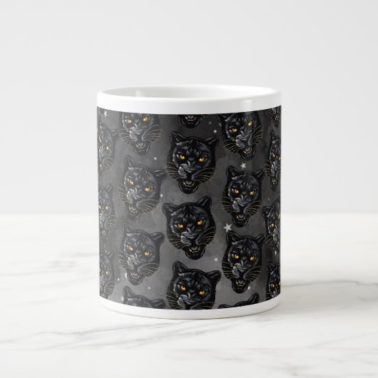 Zwarte Panter Grote Koffiekop (Voorkant)