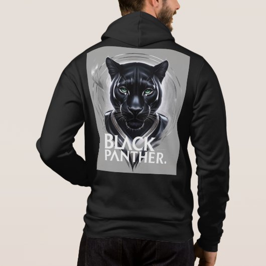 Zwarte panter hoodie (Achterkant)