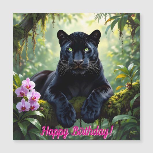 Zwarte panter in de jungle (Voorkant)
