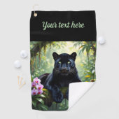 Zwarte Panter in de Jungle Golfhanddoek (Insitu)